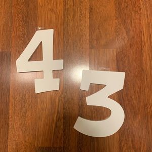 Wooden numbers